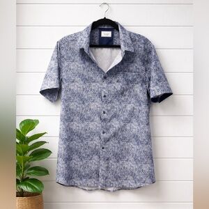 🩵👉🔥 7Diamonds 4-Way Stretch Button Up Shirt Large Short Sleeve